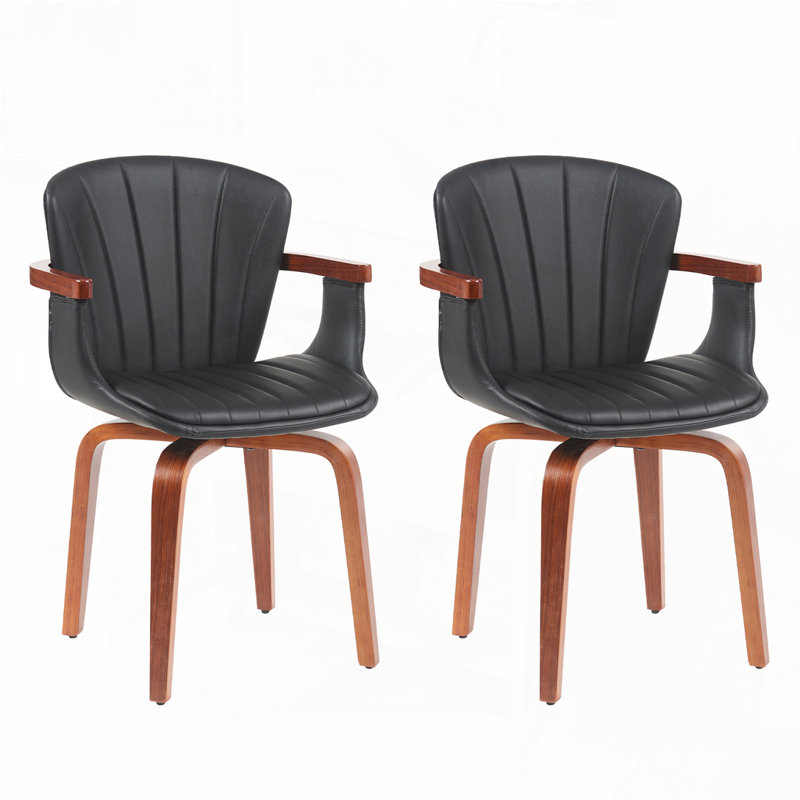 Chaises de salle à manger pivotantes, Noir