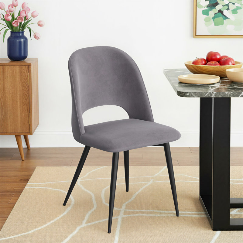 Chaise d'appoint en velours Alexavia, Platinum