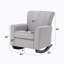 Chaise berçante en lin Denzell gris clair