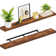 Miami 60" W x 8" D Floating Shelves Set with Invisible Wall Mount Brackets