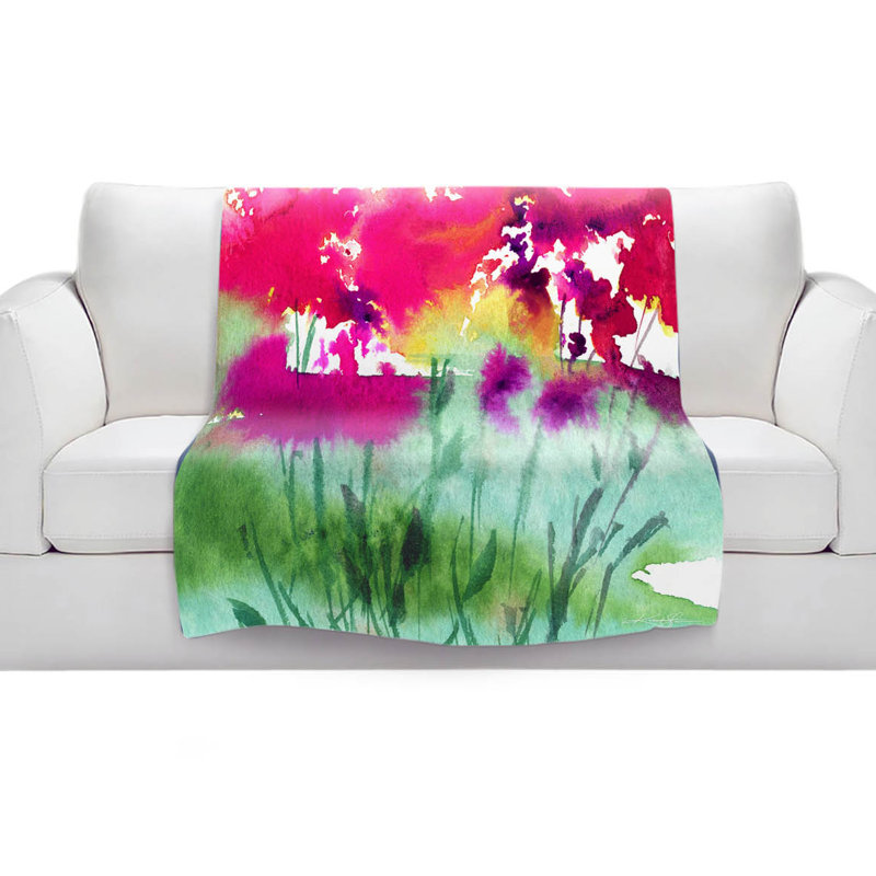 Couverture sherpa doux de la fleur 06, l 51 po x L 60 po