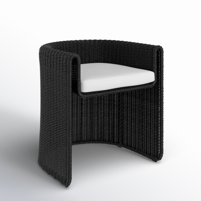 Grass Roots TUCSON OUTDOOR DINING ARMCHAIR-WHITE, Vintage Coal