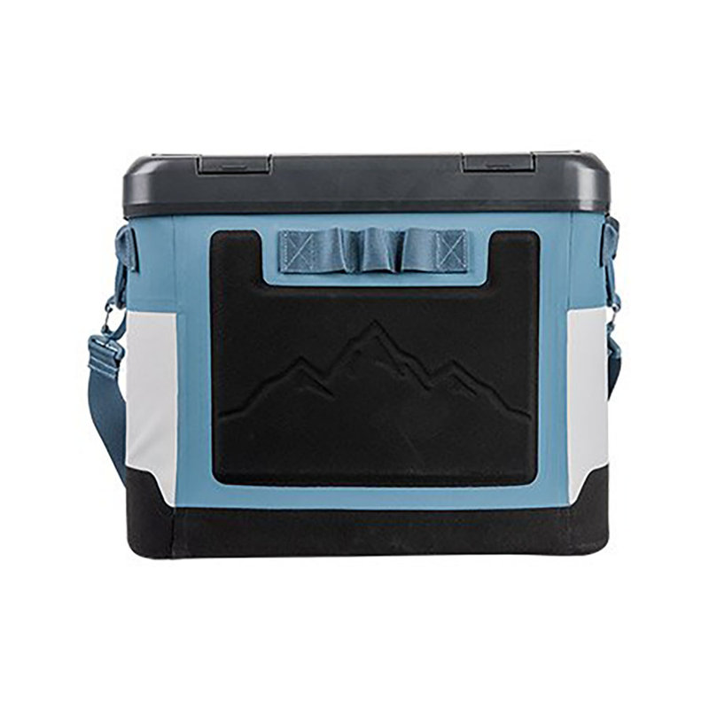 20-Quart Softside Trooper Insulated Pinic Cooler, Service for 1, Gray/Blue