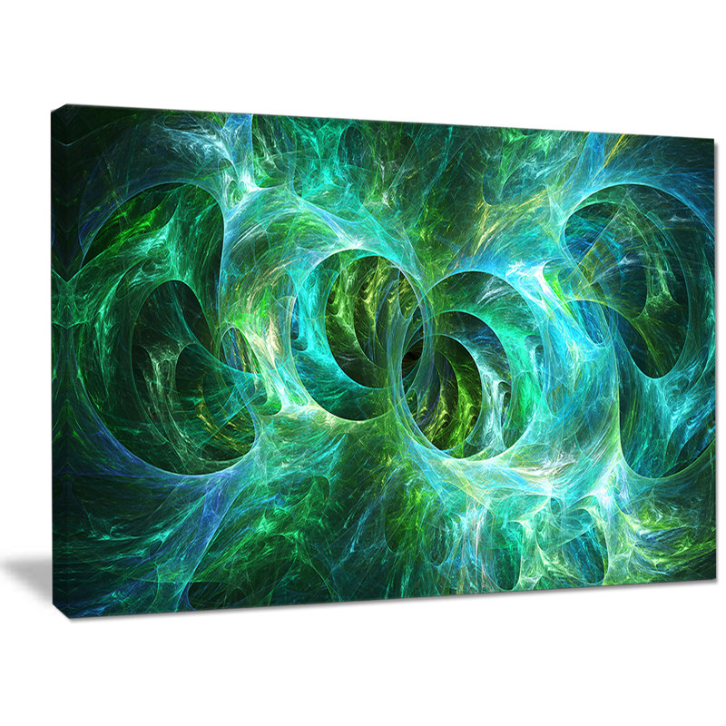 « blue fractal ornemented », impression sur toile tendue, H 30 po x l 40 po x P 1 po