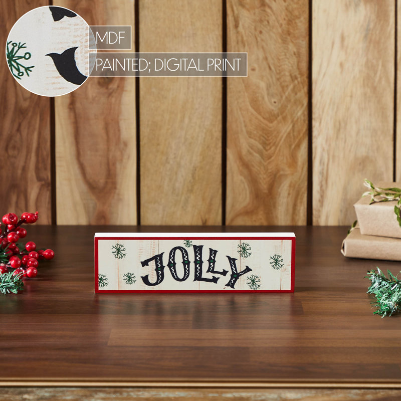 Higher Glory Jolly Snowflake Block Sign 3x10
