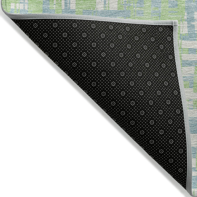 Tapis intérieur / extérieur vert Zarifa , 8 pi x 10 pi