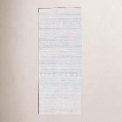 Finian Light Blue Ivory Hand-Woven Outdoor Rug