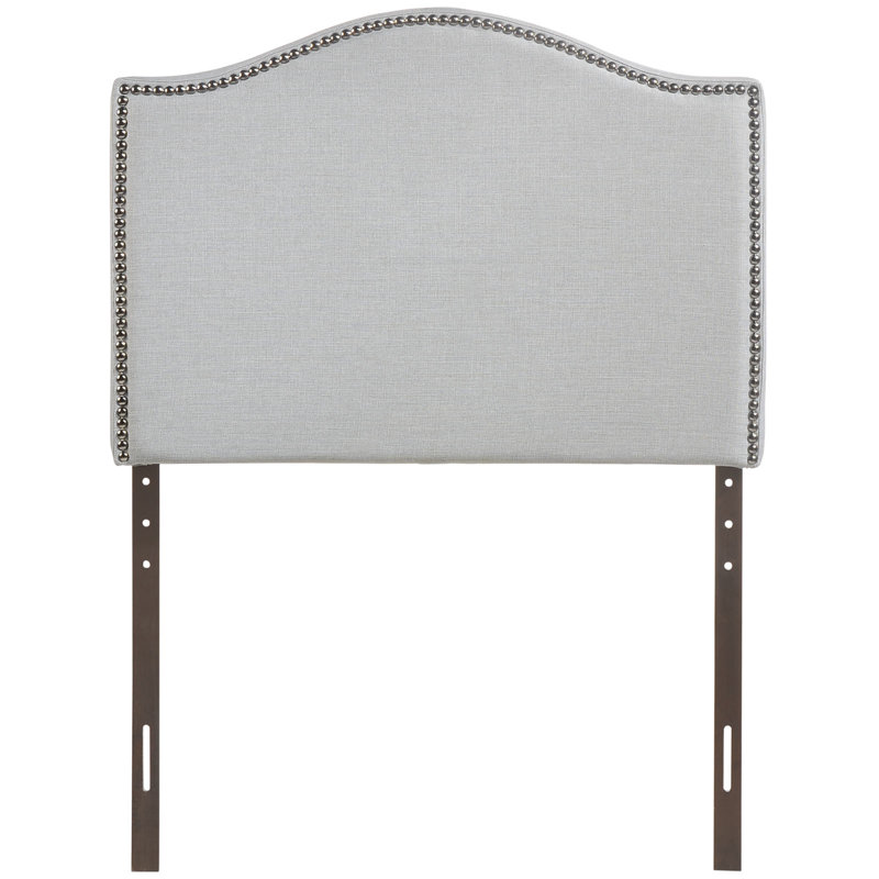 Tête de lit tapissier Curl, gris, Simple, gris