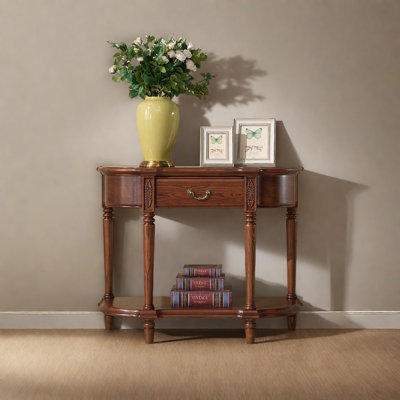 Retro Minimalist Solid Wood Console Table