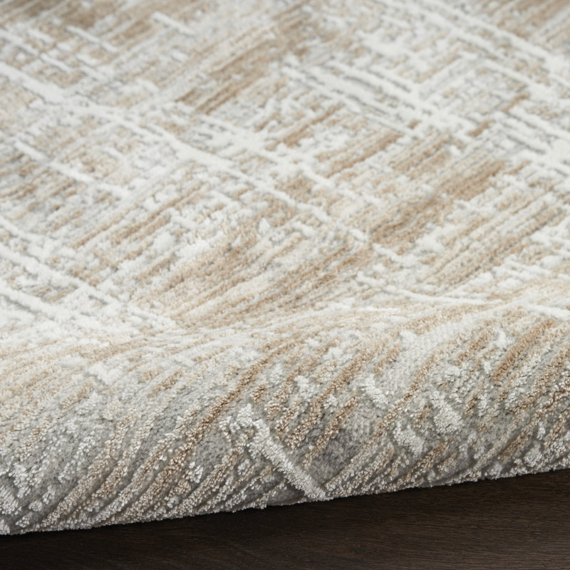Tapis d'intérieur moderne beige Brayden Studio® Friderika 7 pi 10 po x 9 pi 10 po