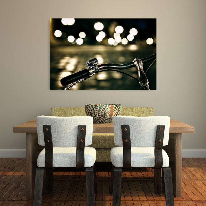 «Vintage Night Ride Dreamy Vintage Abstract City», reproduction d'art murale, 32" H x 48" W