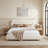Minimalist  King Size Bed With Curved Headboard