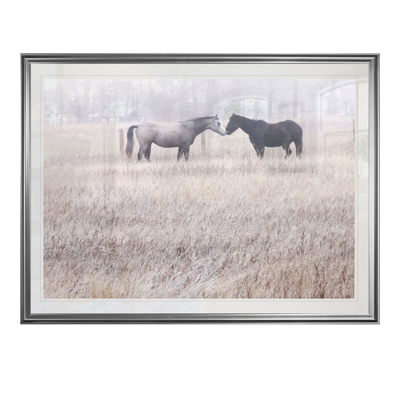 " Morning Salutations ", 20" H x 24" W x 1.5" D, Silver Frame