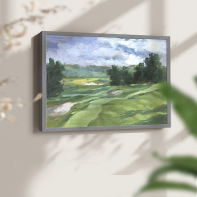Étude de terrain de golf IV - Reproduction encadrée - Restickable