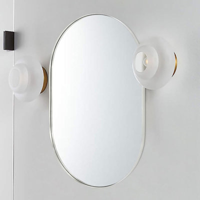 Oval Shaped Mirror (Silver)