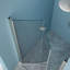 Porte de douche avec verre trempé l 34 po x H 72 po, nickel brossé - peu encombrant, réglable, verre pratique H 72 po, tentant