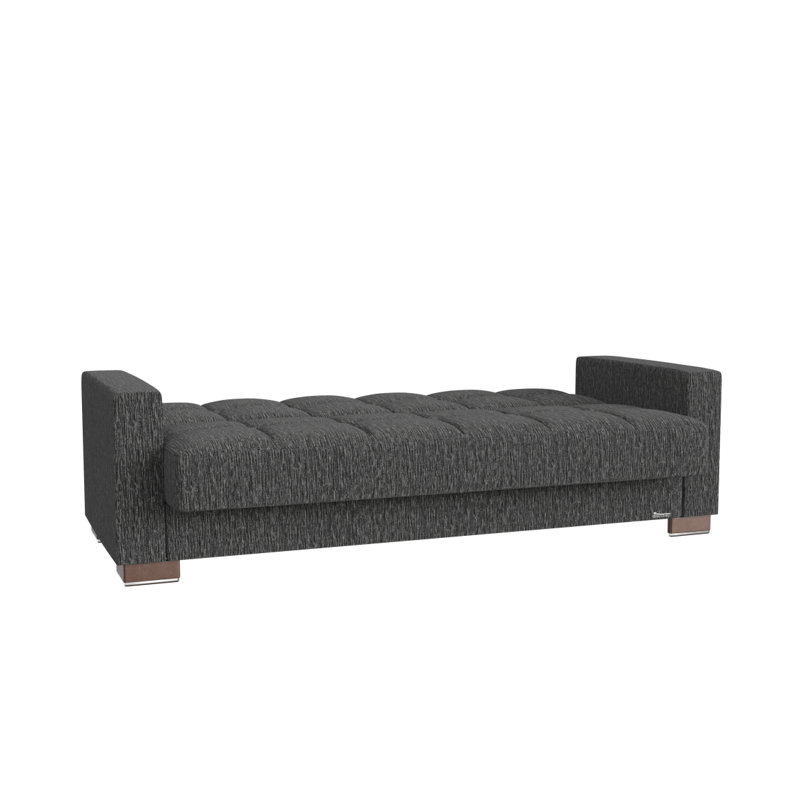 Canapé-lit convertible en microfibre Nimbusflow, Chenille grise foncée