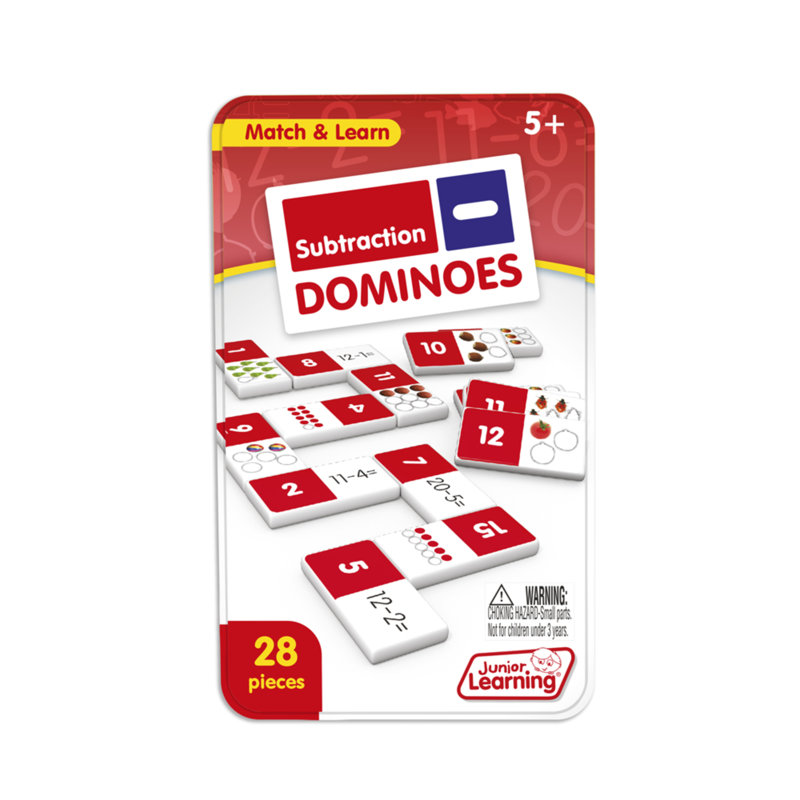 Junior Learning Subtraction Dominoes Match & Learn Educational Learning Game