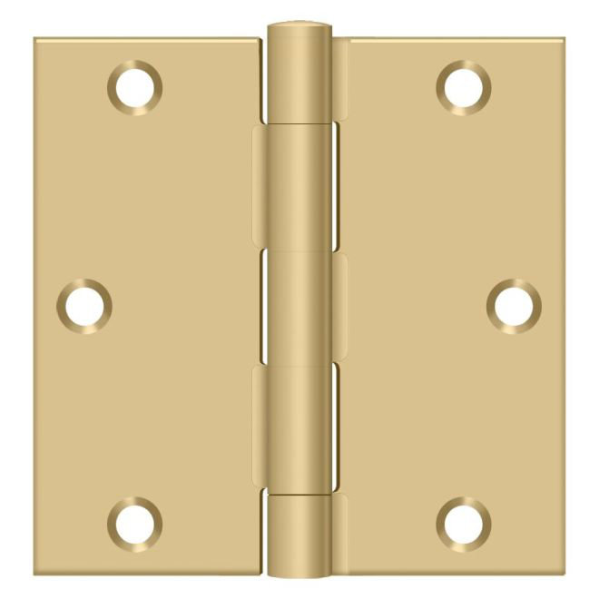 Steel Hinge, Brushed Brass