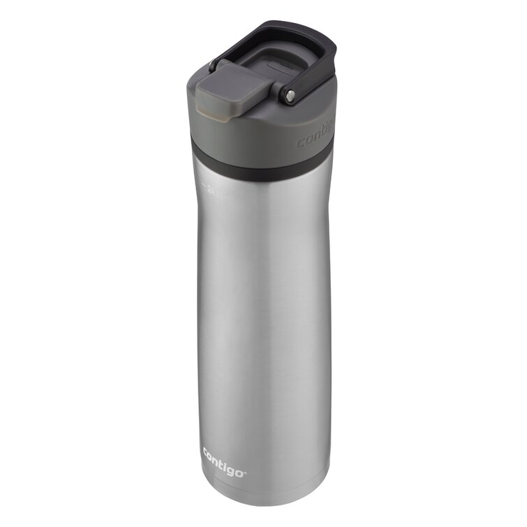 24 oz Colorful Stainless Steel Insulated Water Bottle Wide Mouth, Organe&Black