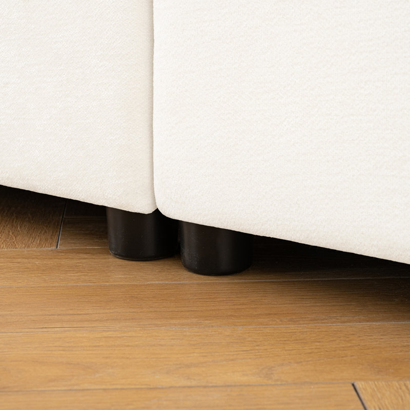 Elegant Chenille  Sofa with Storage Seat and Ottoman