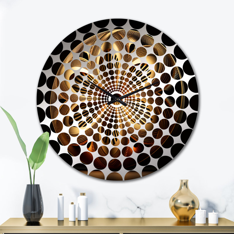 Wrifric - Horloge murale spirales abstraites, Grand
