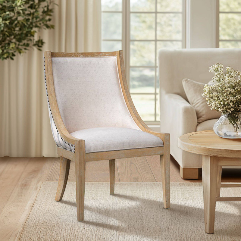 Chaise rembourrée Bedford Elmcrest, Rayures beiges