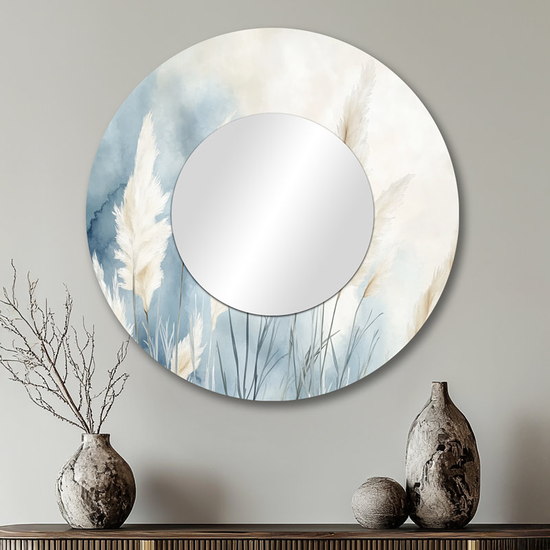 Blue Pampas Calm - Boho, 29" x 29"