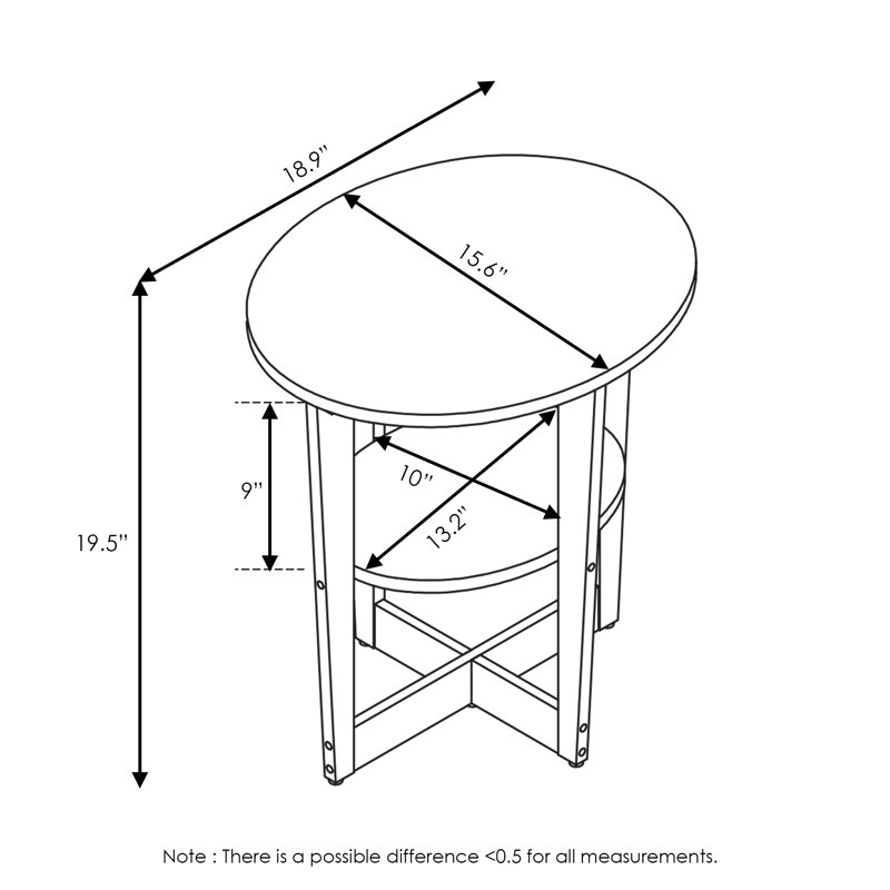 Lansing End Table, Dark Walnut