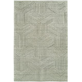 Culbane Geometric Area Rug in Green