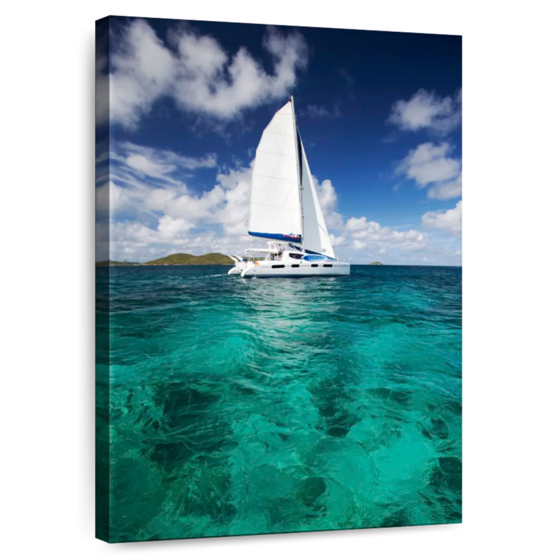 Mehar Catamaran Boat, 45" H x 30" W