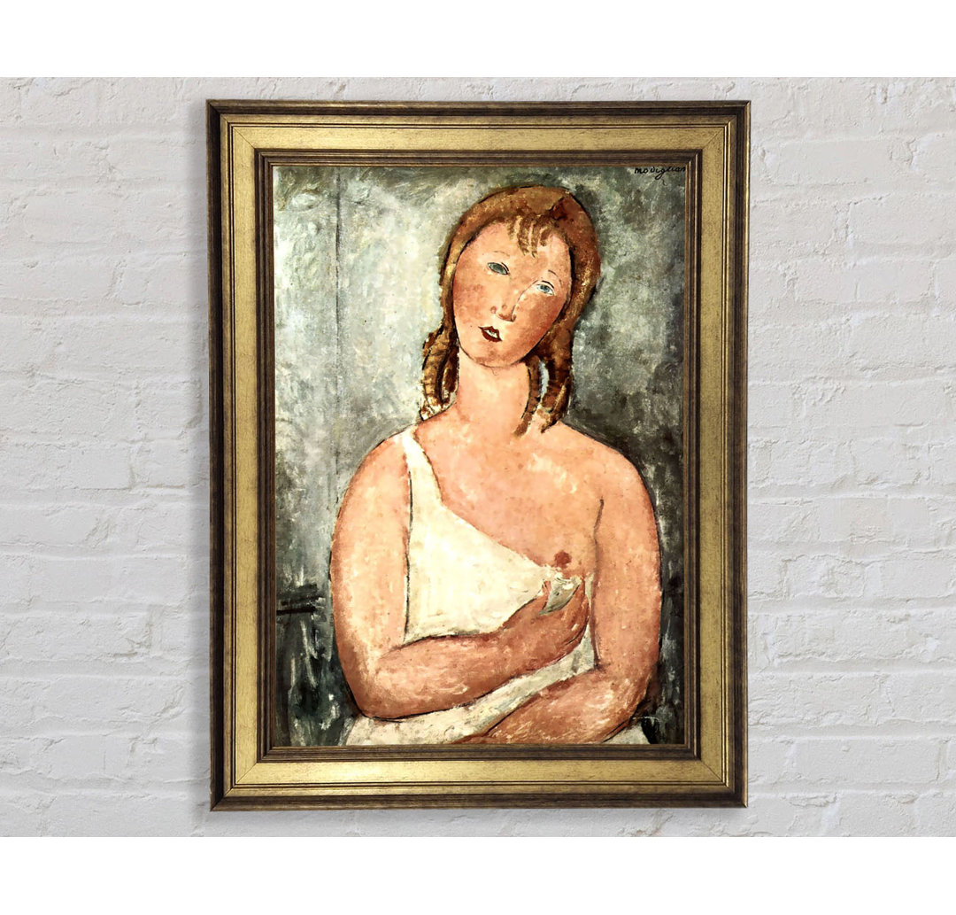 Modigliani Mädchen im Hemd - Einzelner Bilderrahmen Kunstdrucke