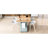 Grey Blue Kitchen Cart With Foldable Countertop And Towel Holder Adjustable Shelves Metal Hinge, Island-600258488