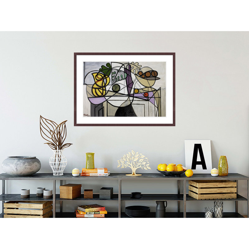 «Pitcher and Fruit Bowl» par Pablo Picasso, impression giclée sur cadre, H 30,1 po x l 41,5 po