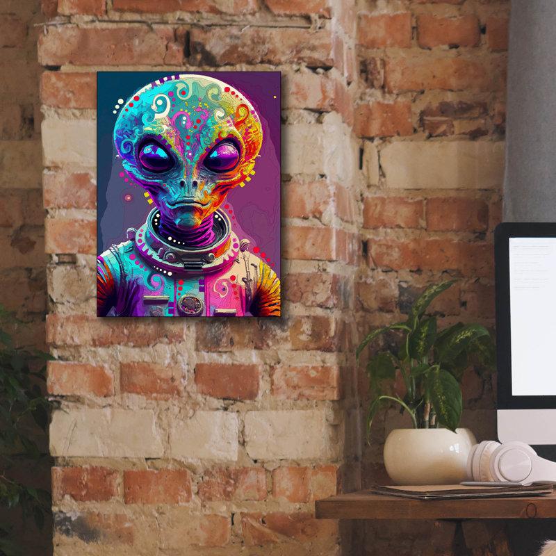 " Alien " by Dean Russo, 16" H x 12" W x 0.75" D