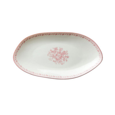 Assiette ovale rose Lancaster 9,75 po By Lucerne (Caisse de 36) (Porcelaine)