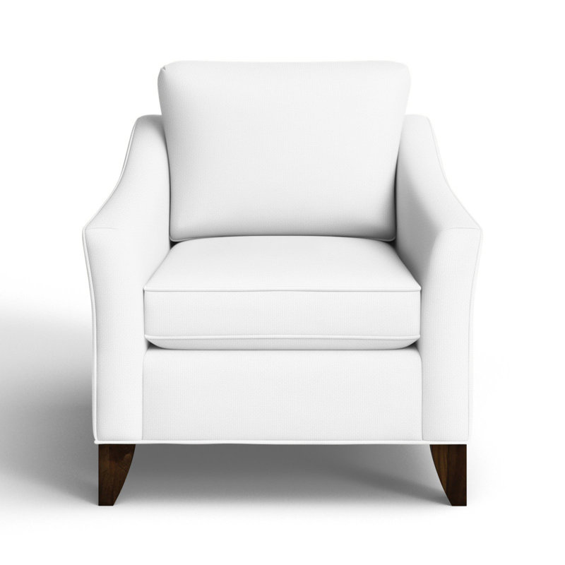 Mikah Upholstered Armchair, Ida White