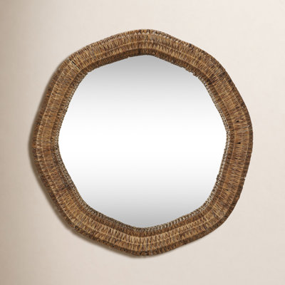 Fegan 42" Woven Water Hyacinth Mirror