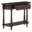 Console étroite avec coin incurvé, table de hall d'entrée rétro avec tiroir supérieur et tablette ouverte, tables de console avec canapé pour le hall d'entrée, le couloir et le salon-759372356