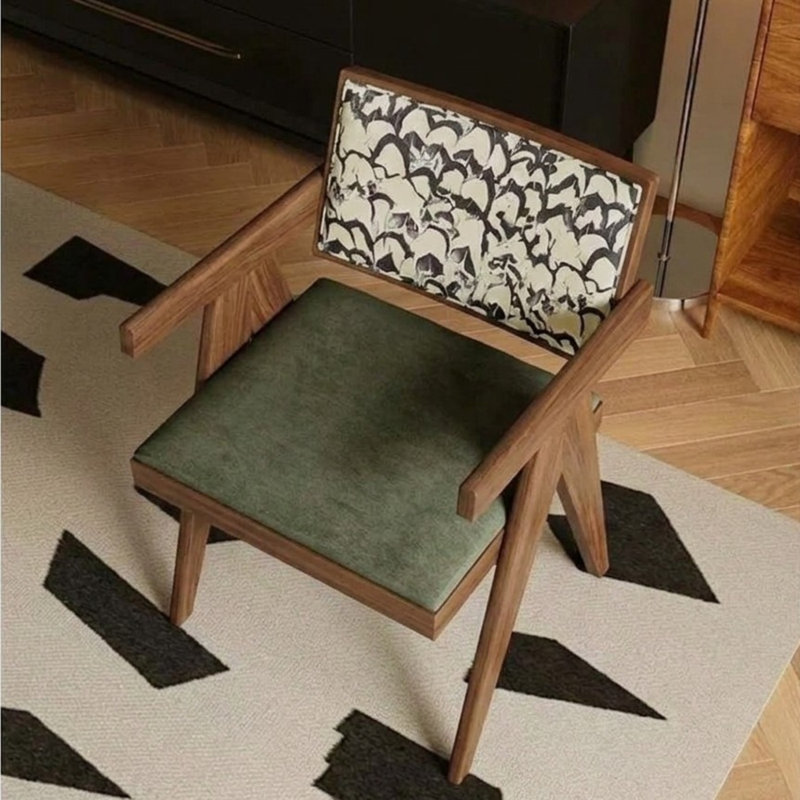 Chaise Chatoya Chanidi, Vert, Noyer