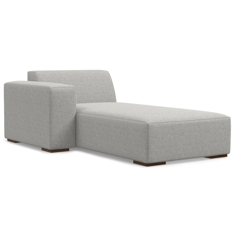 Rex Sofa Module 44-inches W x 69.5-inches D, Handcrafted Modern-Style Chaise Lounge Chair, Left Hand Facing