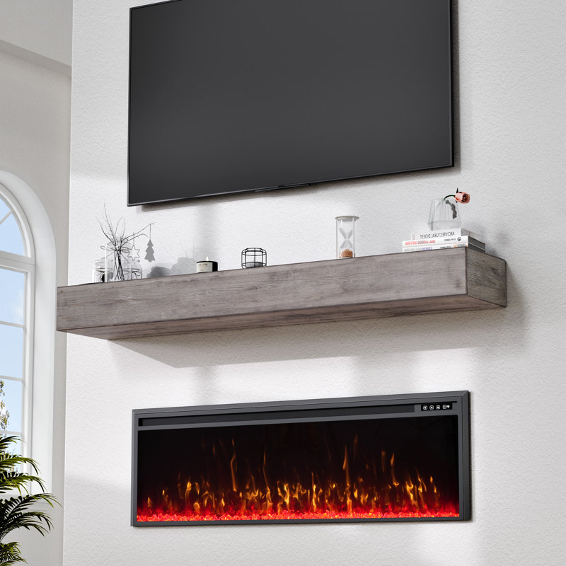 Fireplace Mantel, 60", Gray