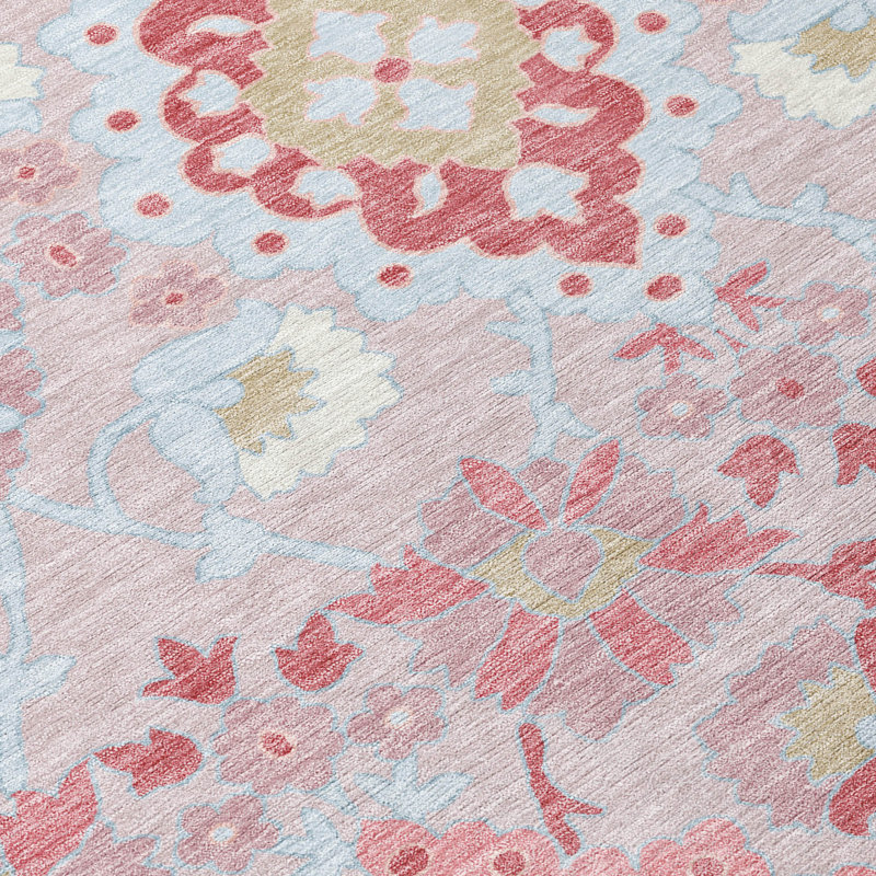 Vespera Blush Washable Indoor-Outdoor Rug - , 10' x 14'