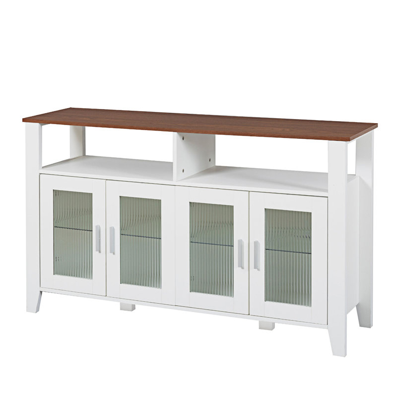 Buffet Sideboard Storage Cabinet, Brown/Antique White
