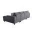 Canapé modulaire confortable en forme de U avec coussins moelleux et sièges polyvalents gris foncé-119138379