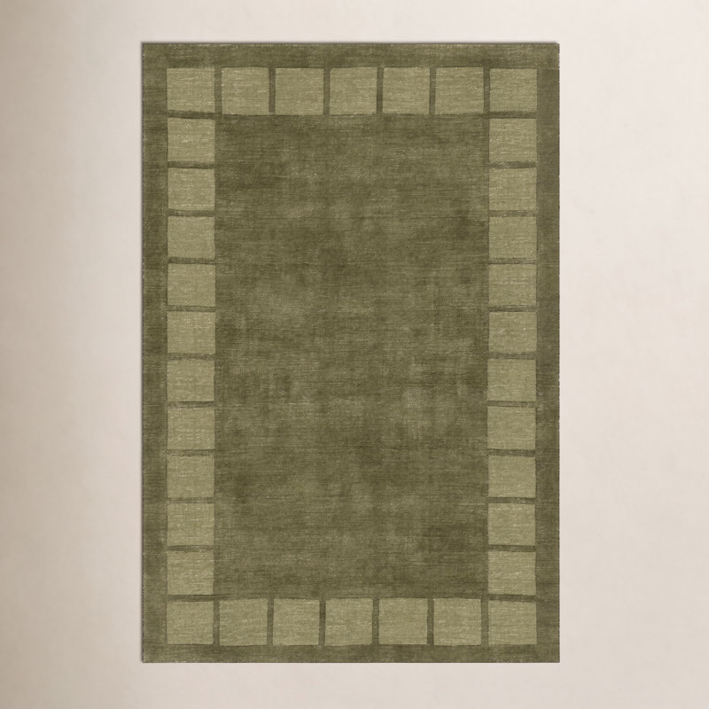 Milchan High Low Wool Blend Area Rug, Rectangle 7'6" x 9'6"