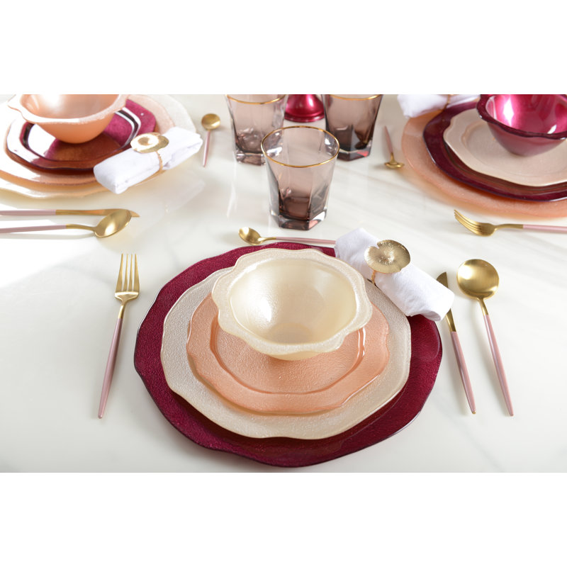 SALMON DINNER PLATE Set of 6, Salmon