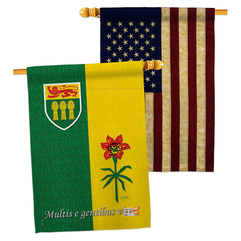 Drapeau de maison en polyester 2 côtés 3 pi 3 po x 2 pi 2 po