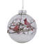 Ornement de Noël boule en verre 4 po Red Cardinals