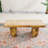 Rustic Wood-Look Outdoor Coffee Table With Iron Frame And Terrafab Top